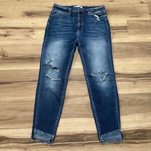 Kancan destroyed raw hem 11/29 normcore slimming jeans